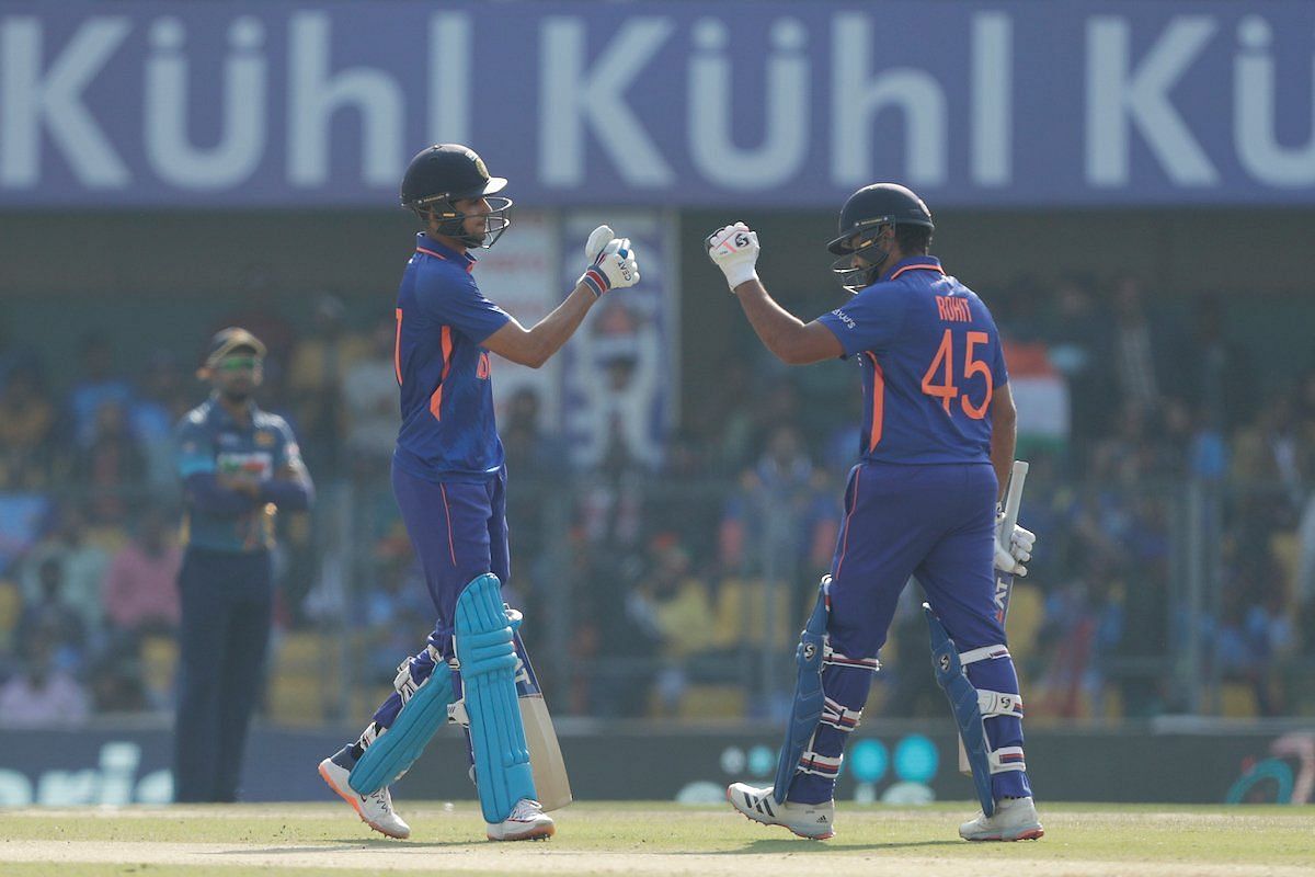 Rohit Sharma and Shubman Gill added 143 runs. (Credits: Twitter)